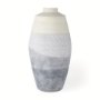 70074 - Blume 16.5H Off-White w/ Gray Textured Vase