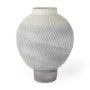 70075 - Blume 12.5H Off-White w/ Gray Textured Vase