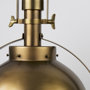 65281 - Leighton I 15x20 Gold Toned Metal Spherical Pendant Light 