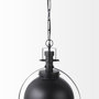 65463 - Leighton II 15x20 Black Metal Spherical Pendant Light 