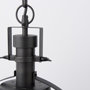 65463 - Leighton II 15x20 Black Metal Spherical Pendant Light 