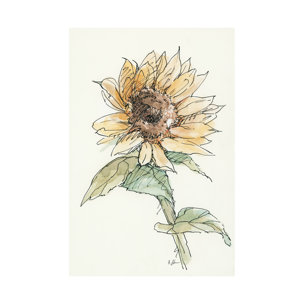 Sunflower I by Mercana Studio a Hand Embellished Textured Canvas