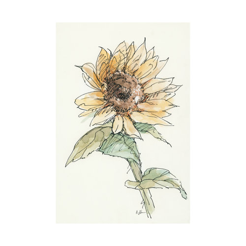 101886-L - Sunflower I by Mercana Studio a Hand Embellished Textured Canvas