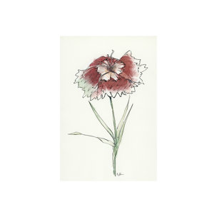 Dianthus I by Mercana Studio a Hand Embellished Textured Canvas
