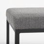 69574 - Frodo 26.4H Gray Fabric Seat W/Black Iron Frame Counter Stool