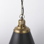 65465 - Fenton  18.0L x 18.0W x 23.0H Black W/Antiqued Gold Accents Pendant Light