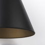 65465 - Fenton  18.0L x 18.0W x 23.0H Black W/Antiqued Gold Accents Pendant Light