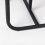 69212 - Kyra 12.0L x 20.0W x 23.0H White Marble Top W/Black Iron Frame C-Shaped End and Side Table