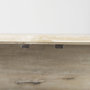 69292 - Arelius 36L x 18W x 32H White Wood, Gold Metal Base w/ 2 Glass Doors Accent Cabinet