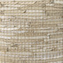 69503 - Aalia 16.0L x 16.0W x 16.0H Beige Leather and Jute Pouf