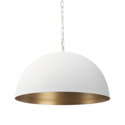 70102 - Doma 24" Round White Dome Pendant Light