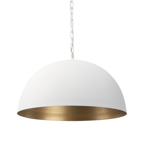 70102 - Doma 24" Round White Dome Pendant Light
