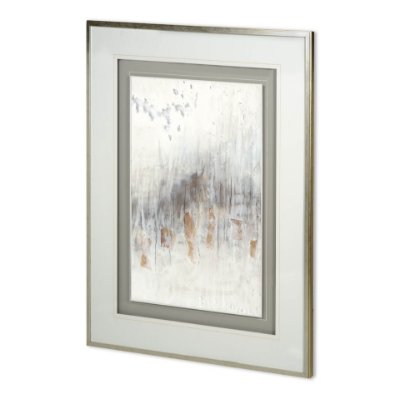 11945 - Custom Neutral Wave II by Jennifer Goldberger a Hand Embellished Textured Framed Art Print
