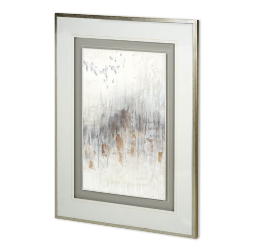 11945 - Custom Neutral Wave II by Jennifer Goldberger a Hand Embellished Textured Framed Art Print