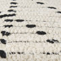 69505 - Aarohi 16.0L x 16.0W x 16.0H Cream/Black Cotton Patterned Pouf