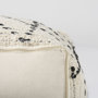 69505 - Aarohi 16.0L x 16.0W x 16.0H Cream/Black Cotton Patterned Pouf