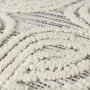 69507 - Amaya 16.0L x 16.0W x 16.0H Cream/Black/Gray Wool and Cotton Pouf