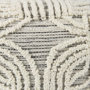 69507 - Amaya 16.0L x 16.0W x 16.0H Cream/Black/Gray Wool and Cotton Pouf
