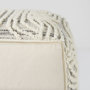 69507 - Amaya 16.0L x 16.0W x 16.0H Cream/Black/Gray Wool and Cotton Pouf