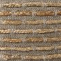 69509 - Binita  16.0L x 16.0W x 16.0H  Gray/Brown Hemp Wool and Cotton Pouf