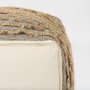 69509 - Binita  16.0L x 16.0W x 16.0H  Gray/Brown Hemp Wool and Cotton Pouf