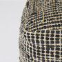69561 - Aalia 16.0L x 16.0W x 16.0H Charcoal Leather and Jute Pouf