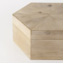 68540 - Elyse (Set of 2) 14L x 12W Brown Wooden Hexagonal Boxes