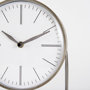 68520 - Aurus Matte Gray Metal Table Clock