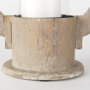 68637 - Zain I Small Brown Wooden Vintage Inspired Candle Holder Lantern