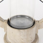 68638 - Zain II Large Brown Wooden Vintage Inspired Candle Holder Lantern