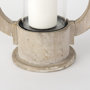 68638 - Zain II Large Brown Wooden Vintage Inspired Candle Holder Lantern