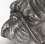 68925 - Bruno (Set of 2) 5L x 5W Silver American Bulldog Bookends
