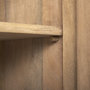 68514 - Cairo 78x19 Brown Solid Wood Black Metal Base 4 Door Cabinet Sideboard