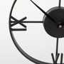 68642 - Oris Black Metal/Wood Open Frame Table Clock