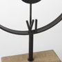 68642 - Oris Black Metal/Wood Open Frame Table Clock