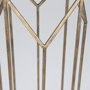 68976 - Ivy Large Gold Metal Geometric Cage Candle Holder Lantern