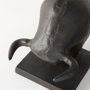 69065 - Tauro III (Set of 2) 10L x 5W Black Cast Aluminum Raging Bull Bookends