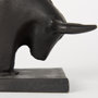 69065 - Tauro III (Set of 2) 10L x 5W Black Cast Aluminum Raging Bull Bookends