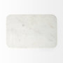 69672 - Preston 17.3L x 11.3W x 22.8H White Marble Top W/Gold Metal Accent Table 