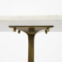 69672 - Preston 17.3L x 11.3W x 22.8H White Marble Top W/Gold Metal Accent Table 