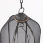 53275 - Jutland Set of Three Black Metal Bird Cage Candle Holder Lanterns 