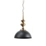 69676 - Willson 17.0L x 17.0W x 29.0H Black Iron W/Antique Brass Dome Pendant Light