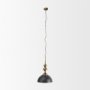 69676 - Willson 17.0L x 17.0W x 29.0H Black Iron W/Antique Brass Dome Pendant Light