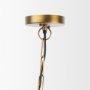 69676 - Willson 17.0L x 17.0W x 29.0H Black Iron W/Antique Brass Dome Pendant Light