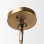 69676 - Willson 17.0L x 17.0W x 29.0H Black Iron W/Antique Brass Dome Pendant Light