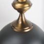 69676 - Willson 17.0L x 17.0W x 29.0H Black Iron W/Antique Brass Dome Pendant Light