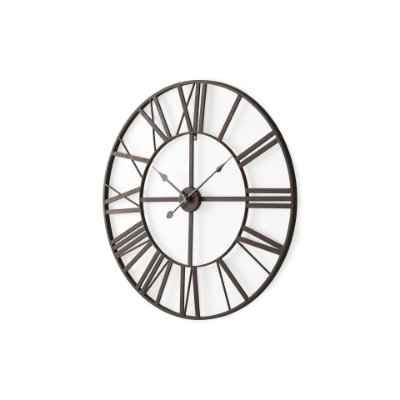 69651 - Pender 29.9L x 1.8W x 29.9H Black Iron Round Wall Clock