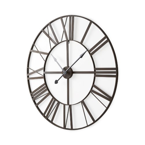 69652 - Pender 40.0L x 2.4W x 40.0H Black Iron Round Wall Clock