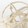 69670 - Kali 4.5L x 4.5W x 4.5H Small Beige Decorative Metal and Paper Object