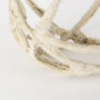 69670 - Kali 4.5L x 4.5W x 4.5H Small Beige Decorative Metal and Paper Object